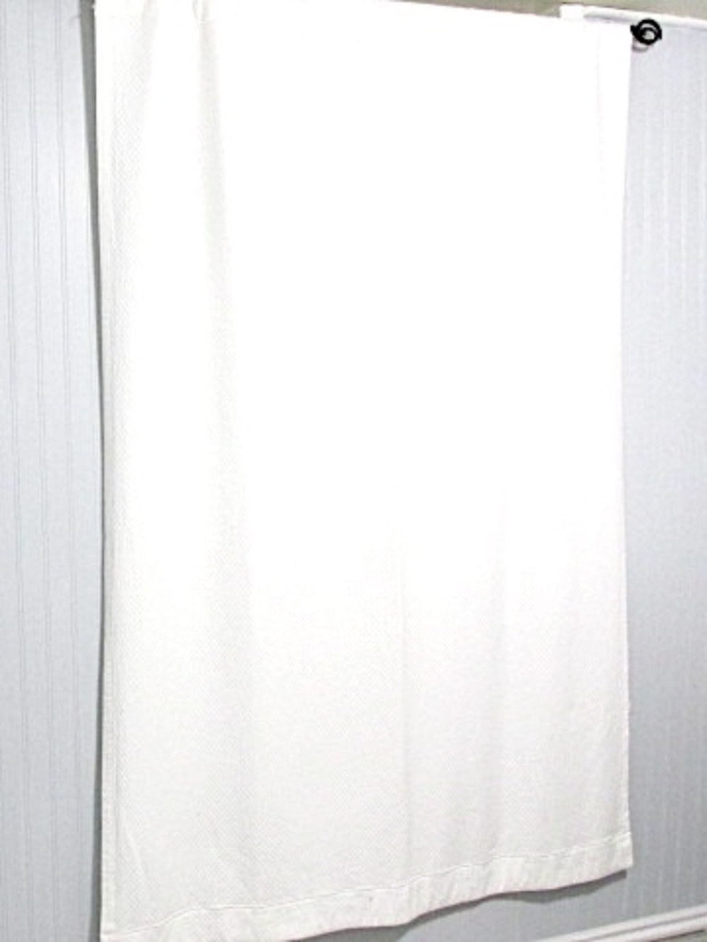 White 100% Cotton Waffle Weave Curtain Panel